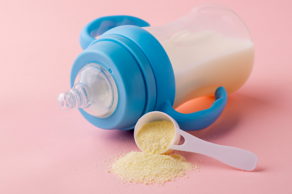 Bottle with baby formula